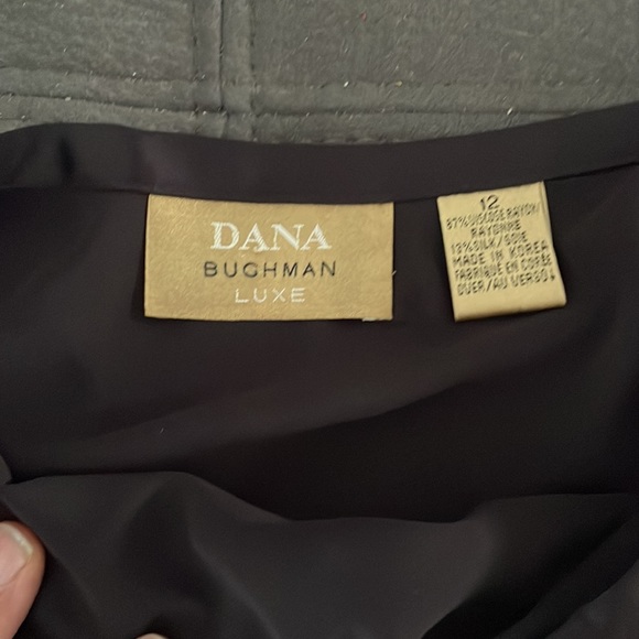 DANA BUCHMAN LUXE Purple Velour feel long Skirt Size 12 - Picture 4 of 5